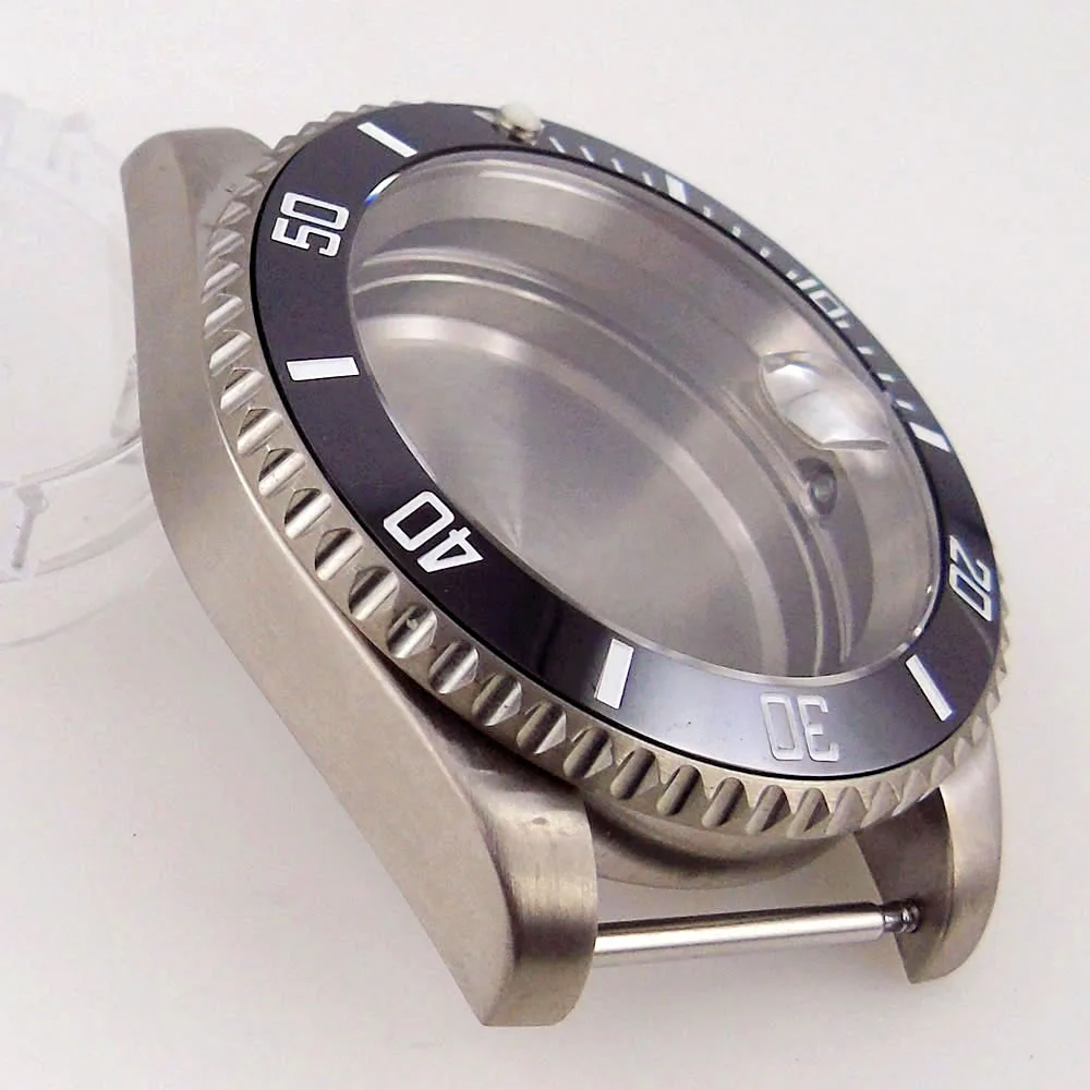 40mm Titanium Watch Case 20ATM Waterproof  Sapphire Glass Fit NH34 GMT NH35 NH36 NH70 NH38 ETA2824 PT5000 120 Click Bezel