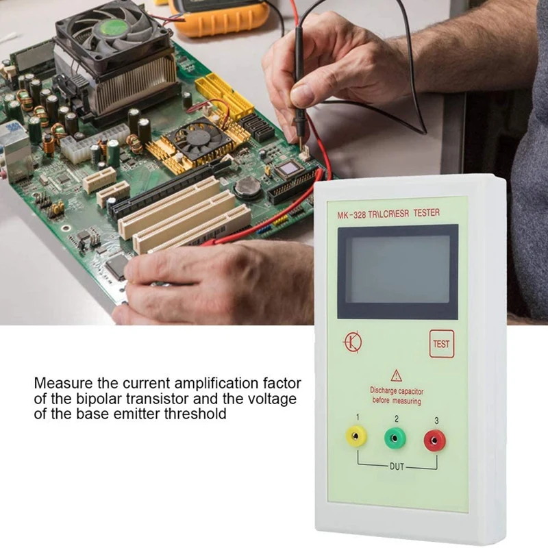 Imagem -05 - Transistor Tester Indutância Capacitância Resistência Medidor Eletrônico Transistor Portátil tr Lcr Esr Mk328