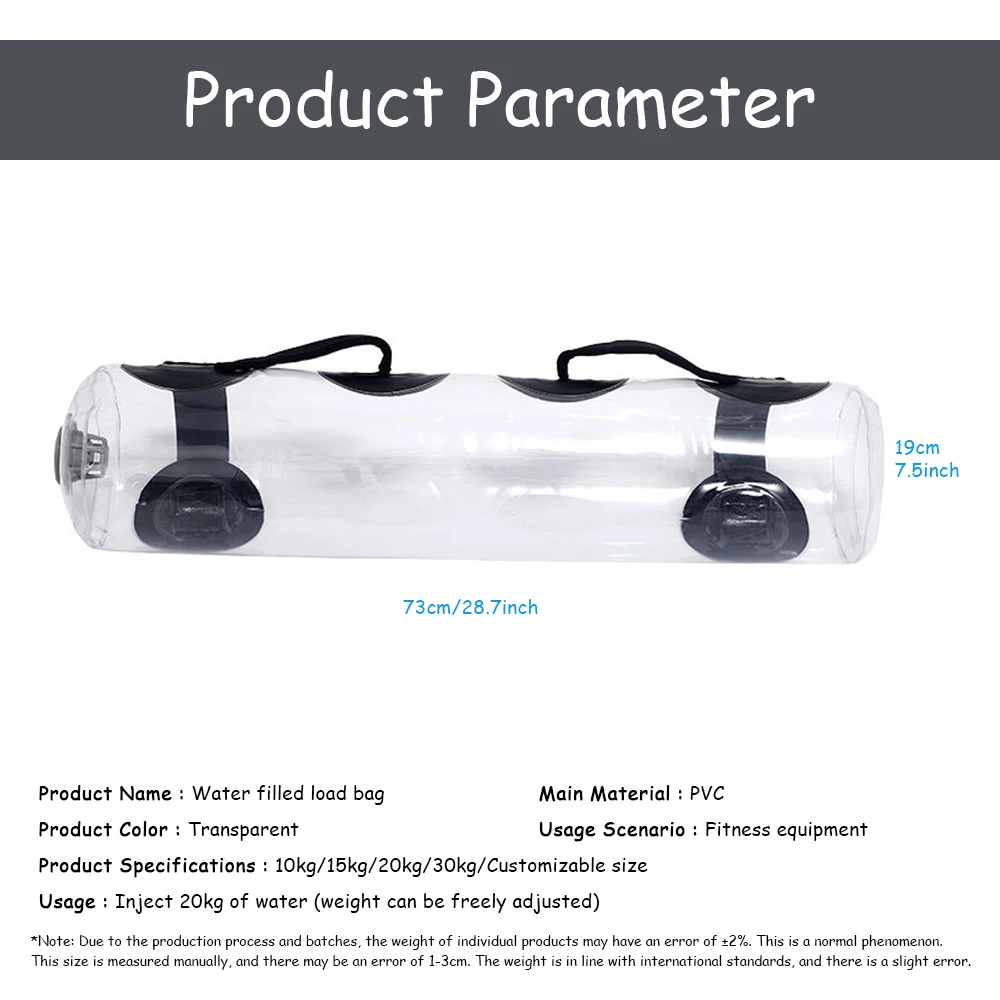 

Wholesale PVC Aqua Bag Power Training Gym Equipment with Water Weight Workout for Workout Sessionspromote sales