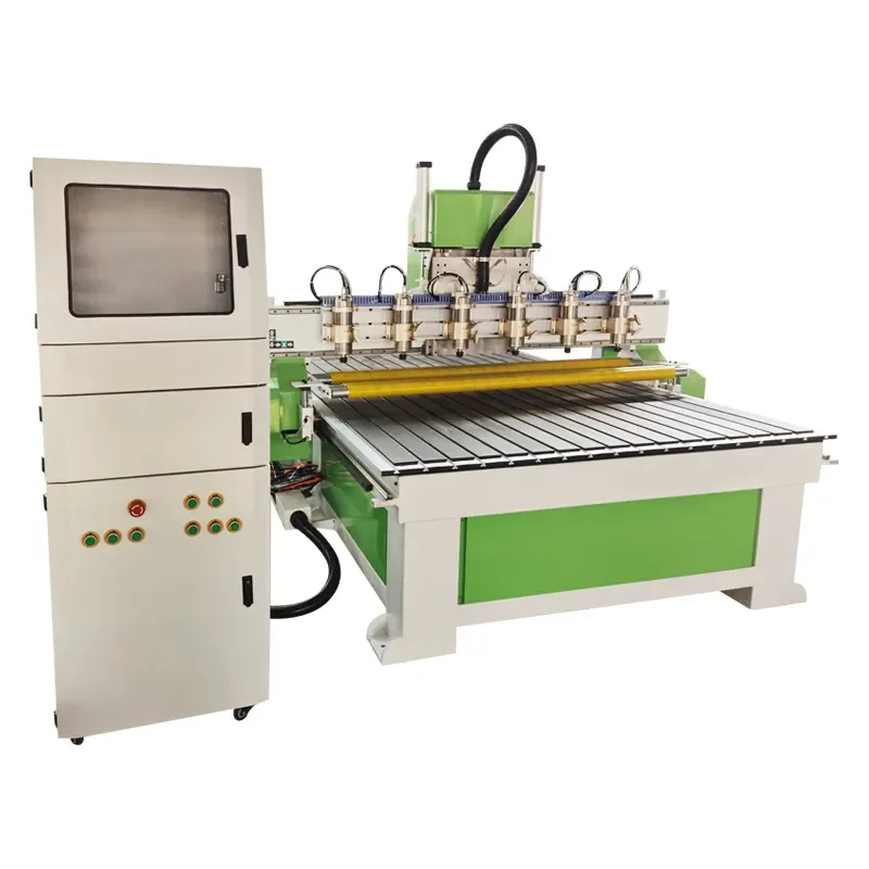 Wood Carpenter Multi Head Pneumatic Auto Tool Changer 3D 1625 Cutting CNC Router Engraving Furniture Making Machine Wood
