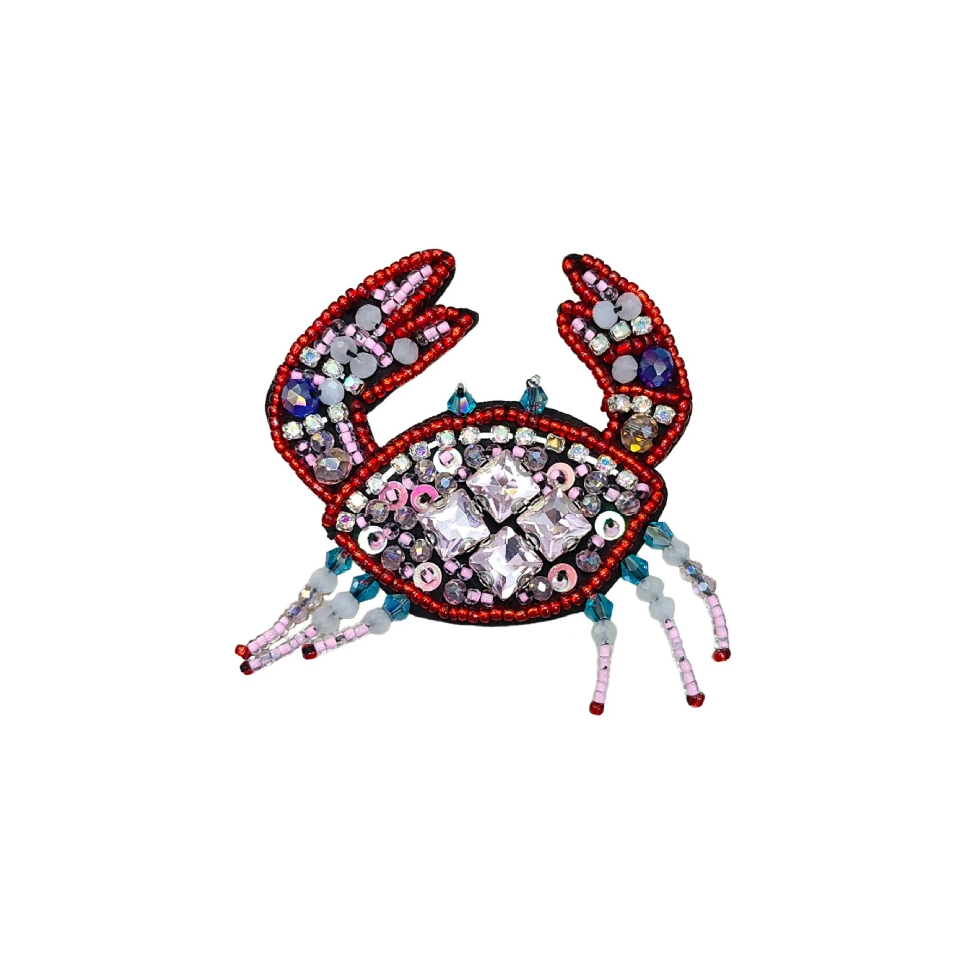 Marine Animal Handmade Beaded Sew On DIY Women's Dress Hat Suit Colorful Diamond Beaded Tassel Patch Clothes accessories