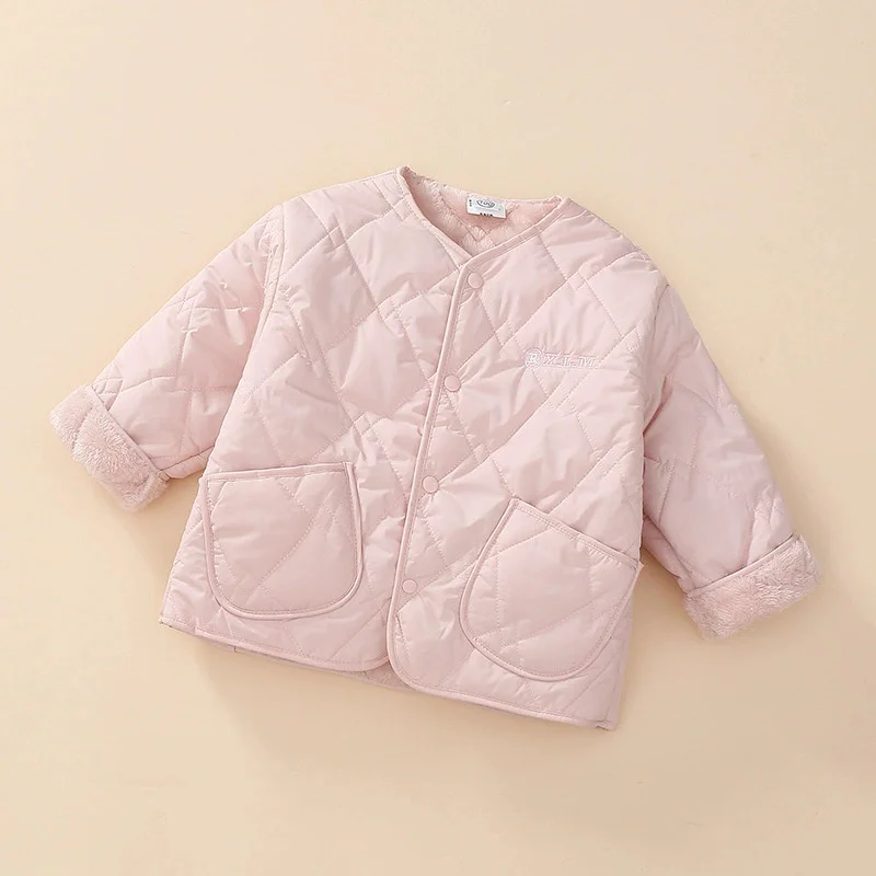 الشتاء الفتيان الفتيات معطف الصوف الأطفال رشاقته أسفل سترة الخريف الدافئة ملابس خارجية الاطفال سترات فضفاضة غير رسمية ملابس قطنية الطفل
