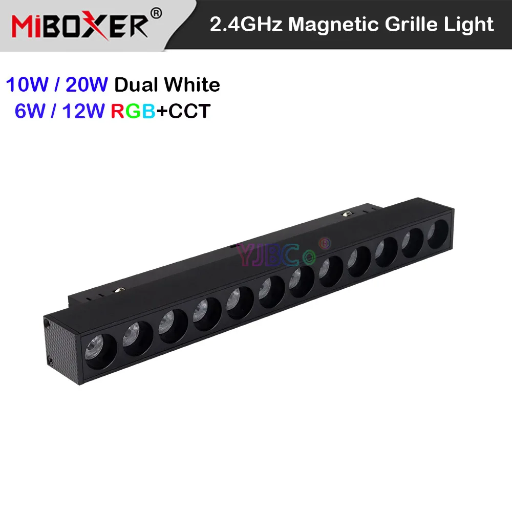 Imagem -06 - Miboxer 2.4ghz 6w 12 Rgbcct Magnético Grade Luz Inteligente 10 20w Duplo Branco Cct Conduziu a Luz de Teto 48v 2.4g rf Controle Remoto