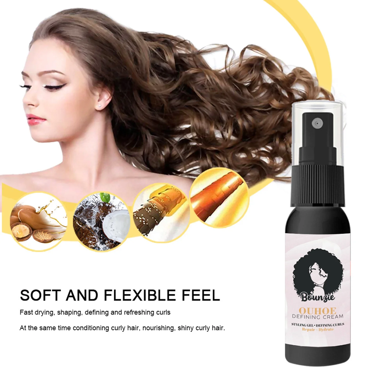 Sdatter Curly Hairs Moisturizing Styling Spray Curly Hair Styling Care And Moisturizing Spray For Perfect Curls Moisturizing Sty