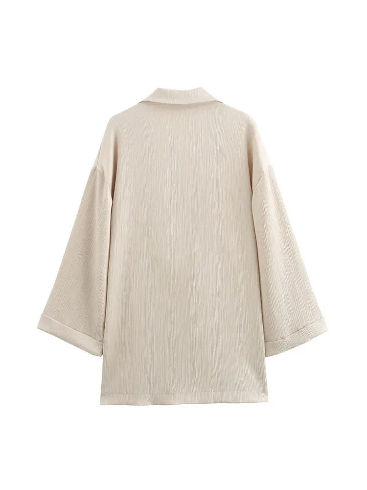 2025 outono feminino casual blazer casaco calças definir manga longa duplo breasted blazer + calças de perna larga senhora roupa de escritório