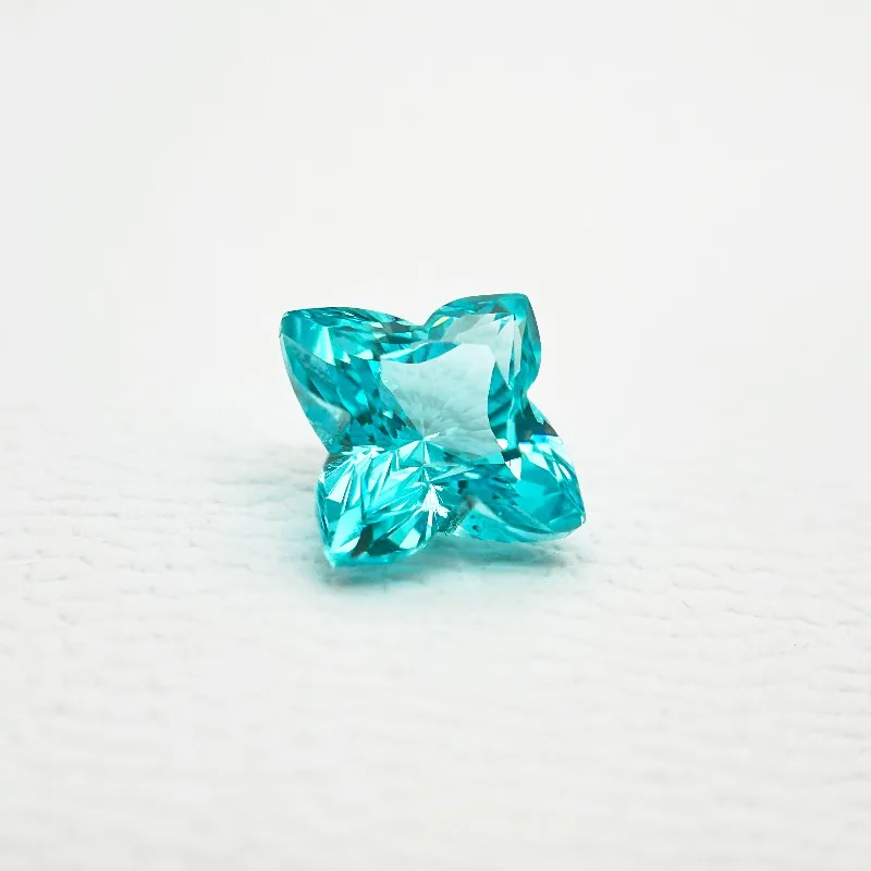 Lab Grown Paraiba Quincunx Shape Neon Blue Color DIY Charms Jewelry Making Ring Necklace Earrings Main Materials Certificate