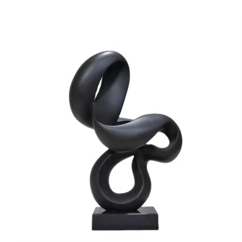 

Handmade black wood grain resin crafts home decoration art sculpture