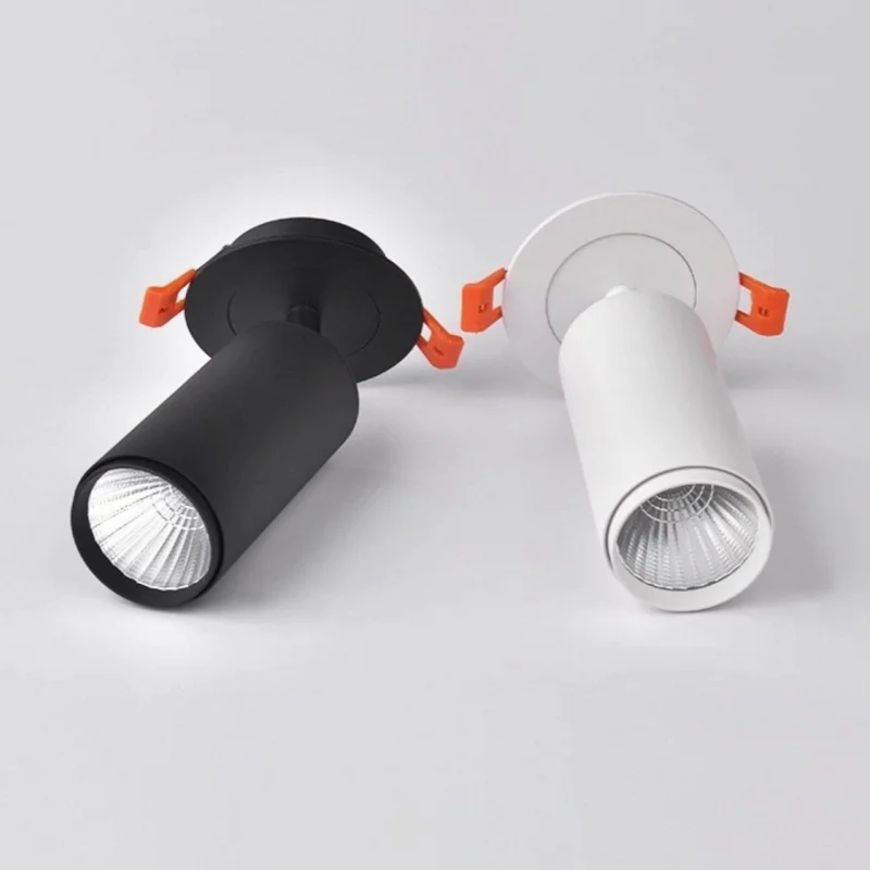 Embedded Open-Installed LED Spotlight Adjustable Angle Ceiling Lamp COB Elephant Nose Lamp Hole