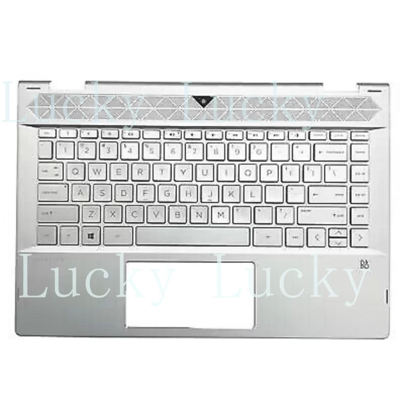 F New for HP Pavilion X360 14-cd 14m-cd0001dx Palmrest Keyboard L18947-001 Silver