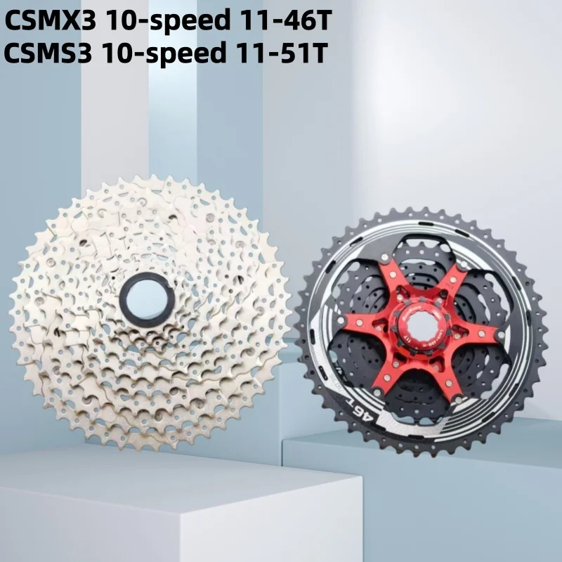 

Sunrace Bike Freewheel 10-скоростная кассета CSMS3 CSMX3 11-46T 51T Велосипедный маховик подходит для ступицы HG