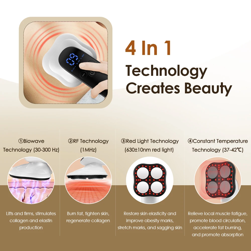 Electric Abdomen Massage Device Deep Tissue and Cellulite Remover Massager for Belly Legs Arms Body Sculpting Machine