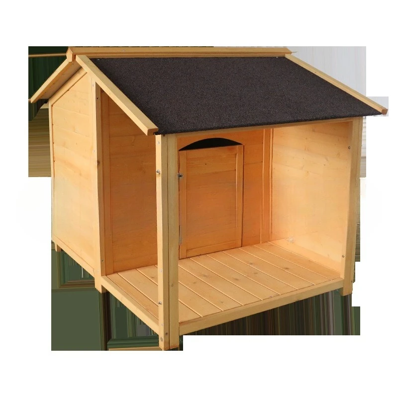 Wooden outdoor rainproof small dog kennel dog house solid wood
