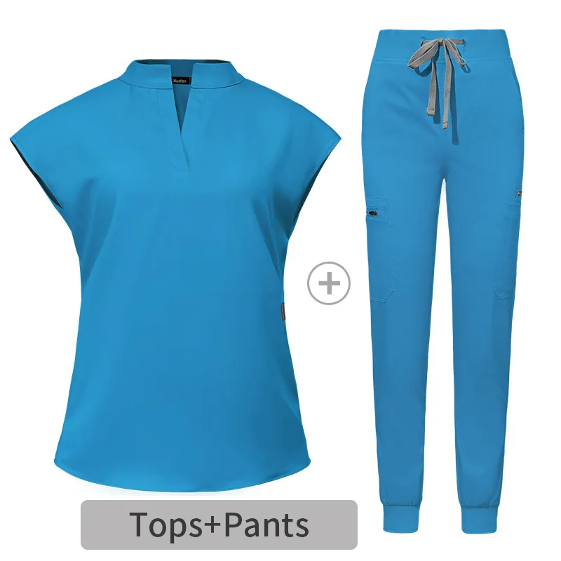 Vêtements de travail Slim Fit pour femmes, vêtements de spa de beauté, uniformes médicaux, hôpital, clinique dentaire, ensembles de travail pour médecins, accessoires d'infirmières