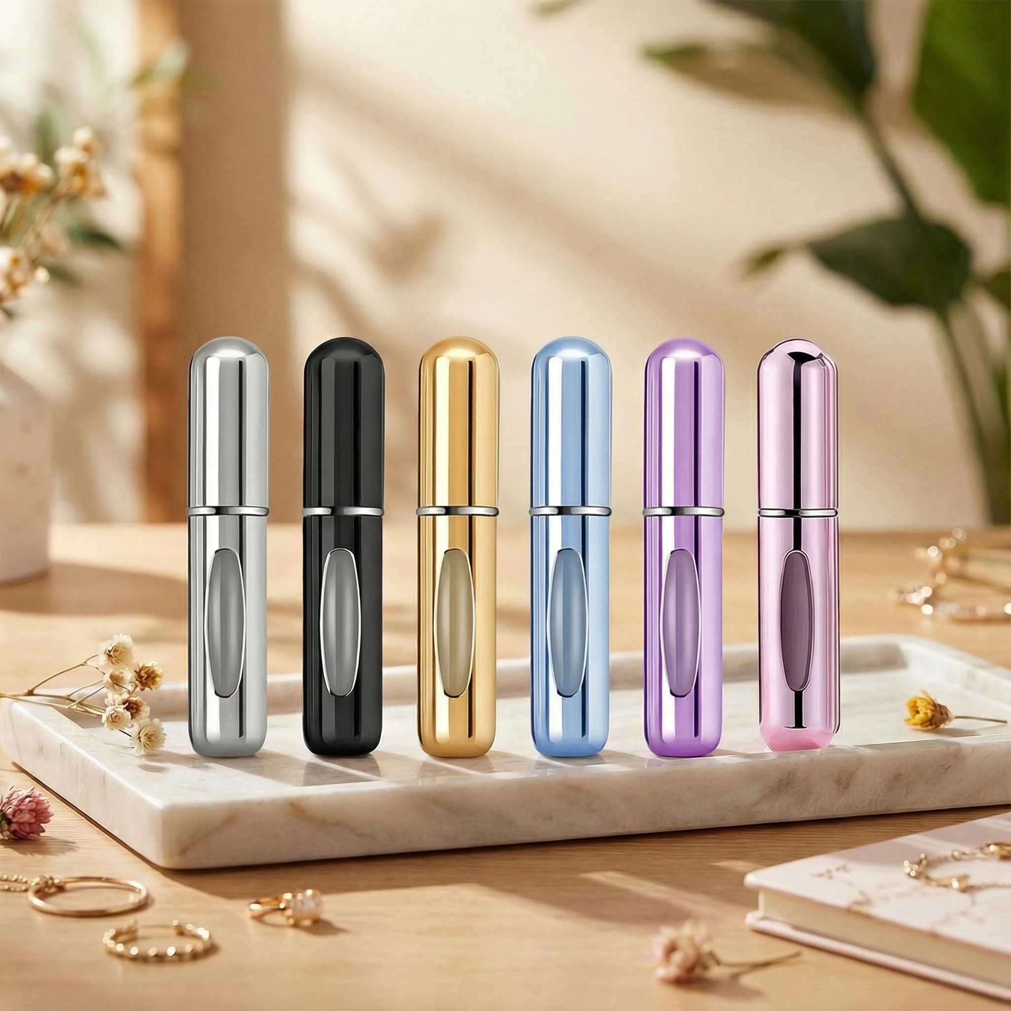 1/5 Stuks Reizen Parfumflesje Hervulbare Draagbare Mini Verstuiver Spray Refill Fles Vrouwen Pocket Dispenser Keulen Sproeier 5ml