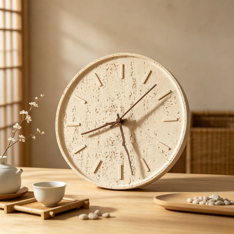 Vintage Resin Wall Clock Silent Non-Ticking Decorative Table Clock for Living Room Bedroom Office Creative Retro Ornament Gift