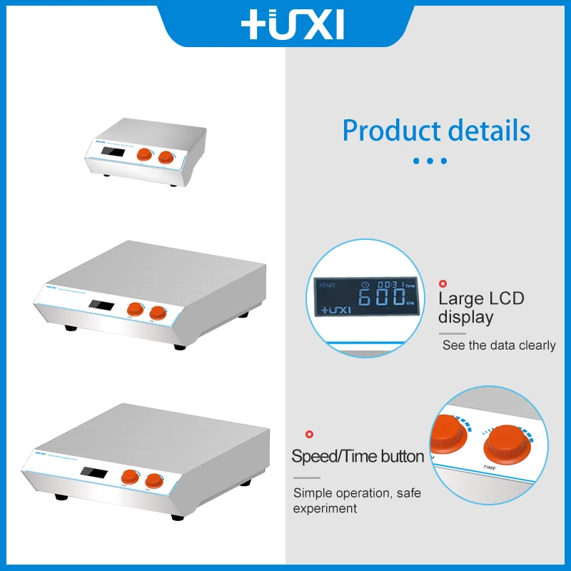 Magnetic Stirrer with 4 Positions and Time Control Laboratory Heating Equipment