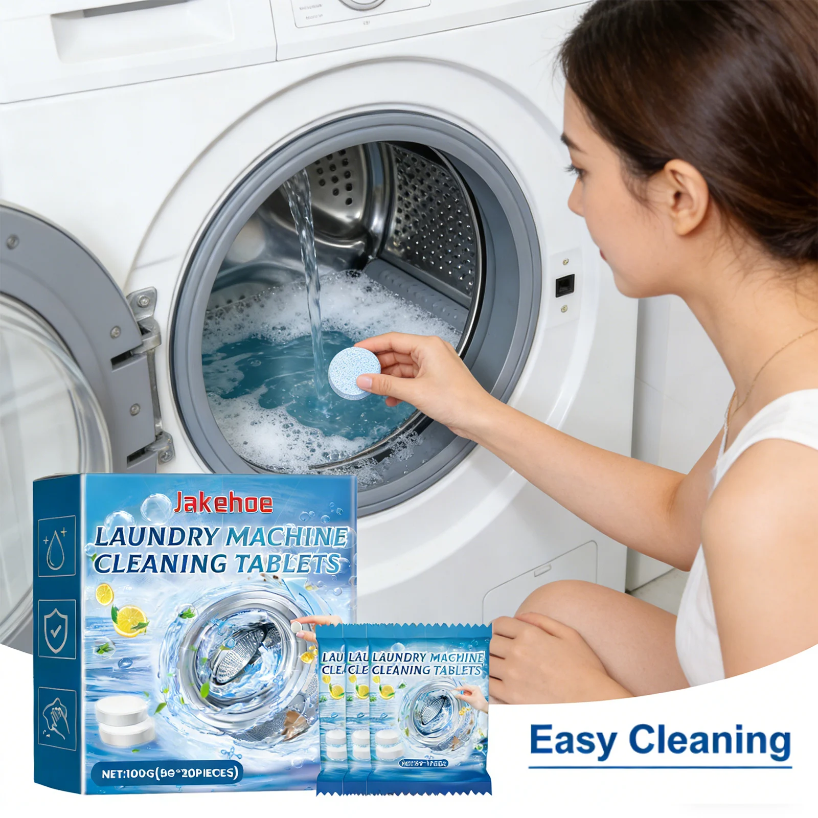 Washing Machine Cleaning Tablets Drum Laundry Sink Remove Dirt Eliminate Odors Reduce Bacterial Growth Washing Machine Cleaner
