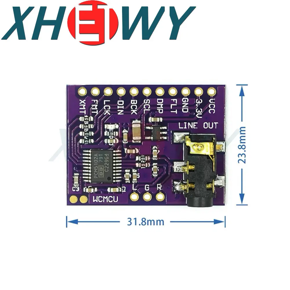 Interface I 2S Pcm5102a Dac Decoder CJMCU-5102 I 2S Speler Module Voor Raspberry Pi Phat Formaat Board Digitaal Pcm5102 Audio Board