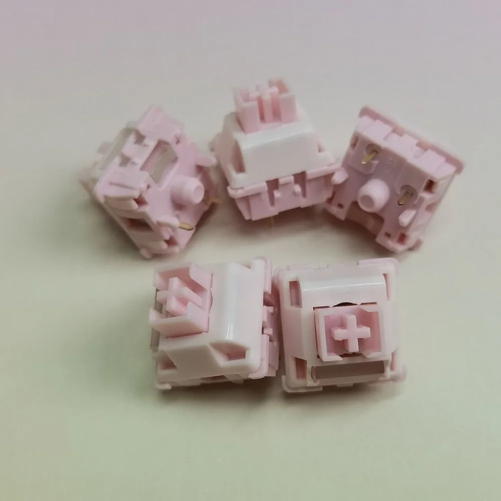 10PCS 5-Pin Linear Mechanical Keyboard Switch Light Guide Column Cross Stem Custom Mechanical Switch POM Top Housing