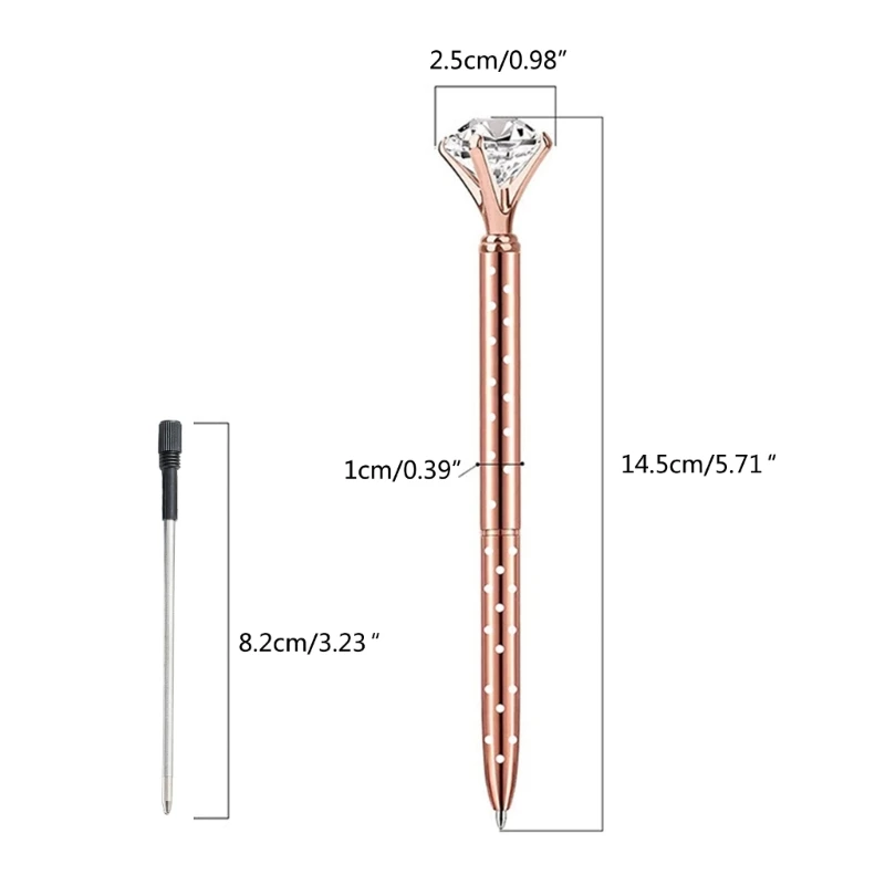 เพชรปากกาลูกลื่นธุรกิจของขวัญโลหะ Nib ปากกาคริสตัลปากกาลูกลื่น Dropsale