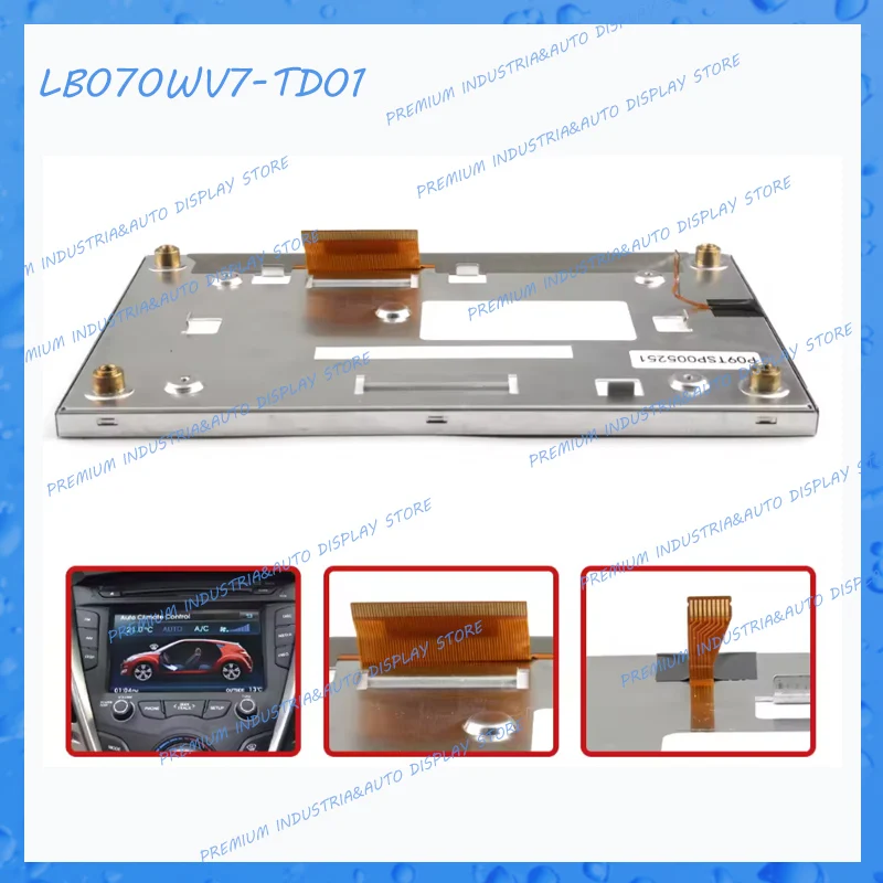 

7-дюймовый ЖК-дисплей LB070WV7-TD01 с сенсорным экраном для автомобильной GPS-навигации Hyundai Veloster