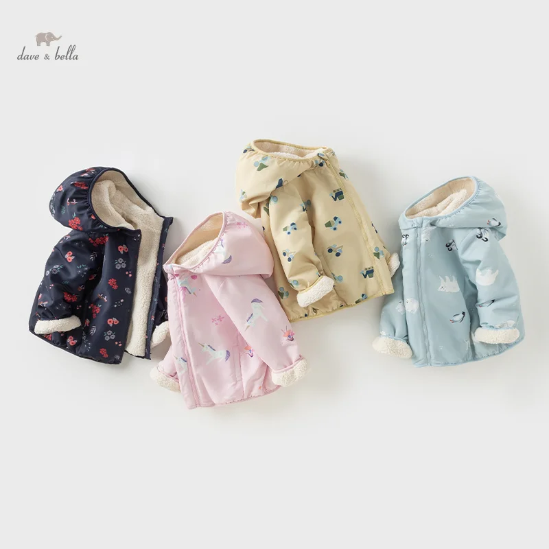 

Dave Bella, детские топы для мальчиков и девочек, верхняя одежда, осень-зима 2024, новое модное повседневное детское пальто, теплое пальто на открытом воздухе DB 4243940