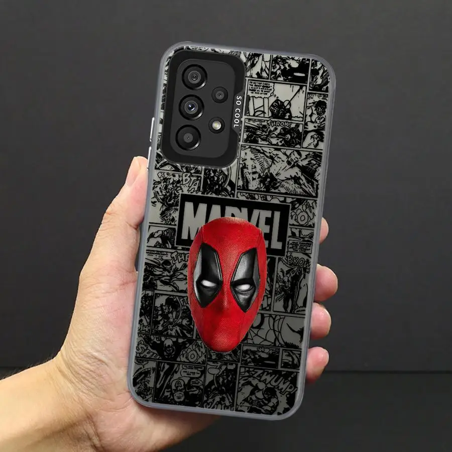 Marvel Deadpool Phone Case for Samsung Galaxy A15 A25 A72 A51 A52 A71 4G A54 A73 A55 A53 A52s 5G Shockproof Mobile Cases