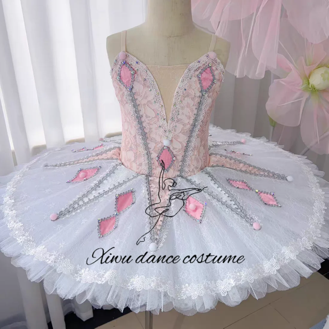 Million Clown Ballet Performance Costume Children's Ballet Dress Custom Ballet Dress Variation Tutu Skirt