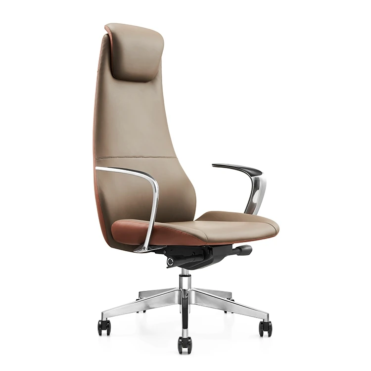 High Back Ergonomic Executive Boss Chair Multi-Functional Modern Design PU Leather Office Furniture Swivel