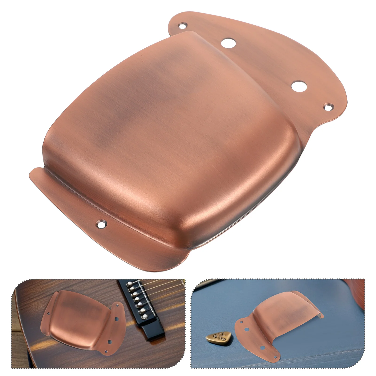 

Bass Bridge Protector Vintage Copper Metal Cover Replacement Pickup Bridge Cover Protective Accessory for Electric Bass Guitar