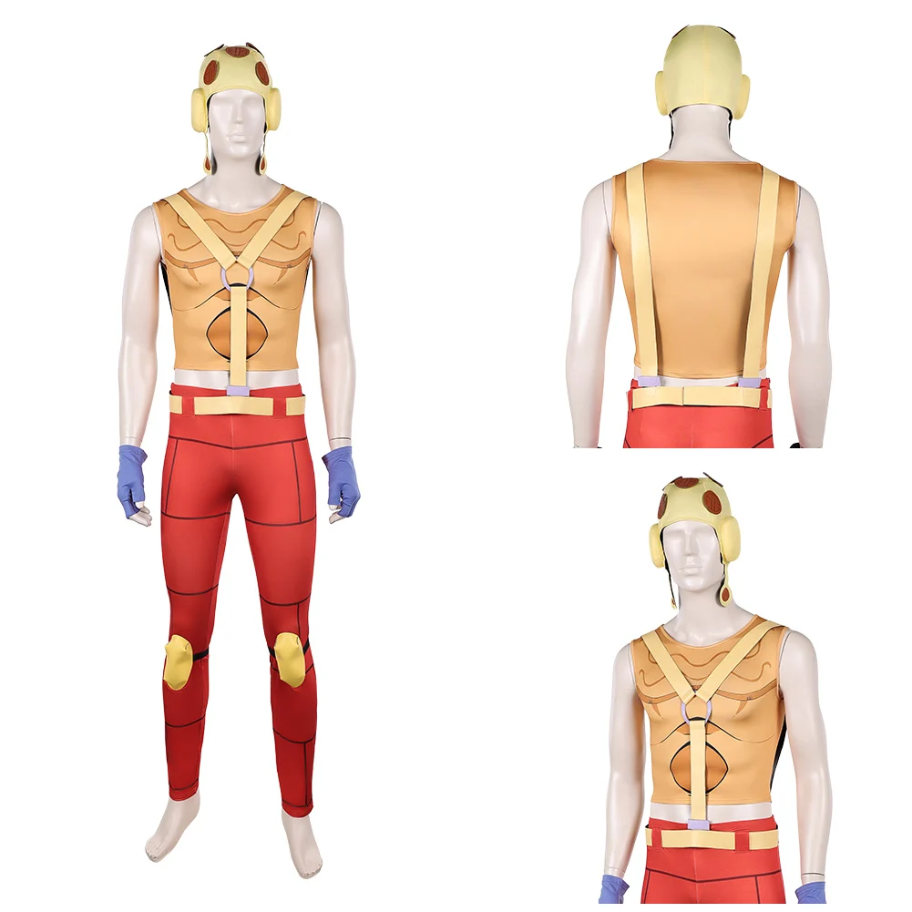 Steven Steel Cosplay Gyro Zeppdli Costume Pocoloco JoJo Anime Bizarre Adventure Adult Outfit Halloween Carnival Fancy Disguise