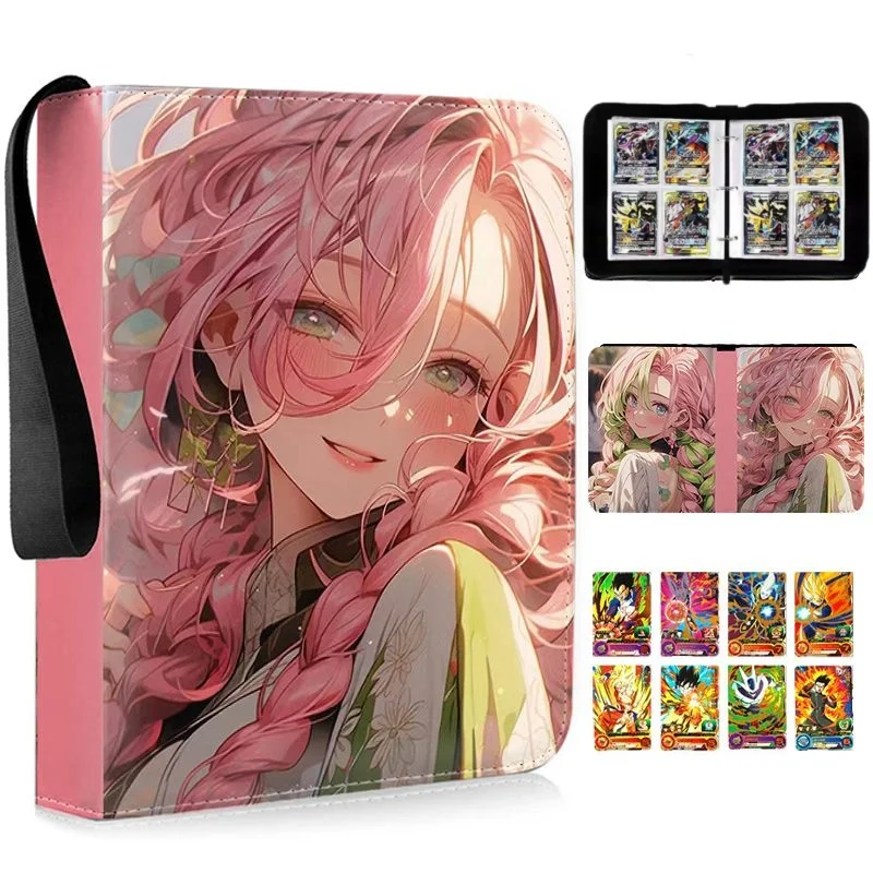 Demon Slayer Popular 4-grid Card Book Zipper Loose-leaf Double Pocket Large Capacity Business Card Holder Children's Toys Gift