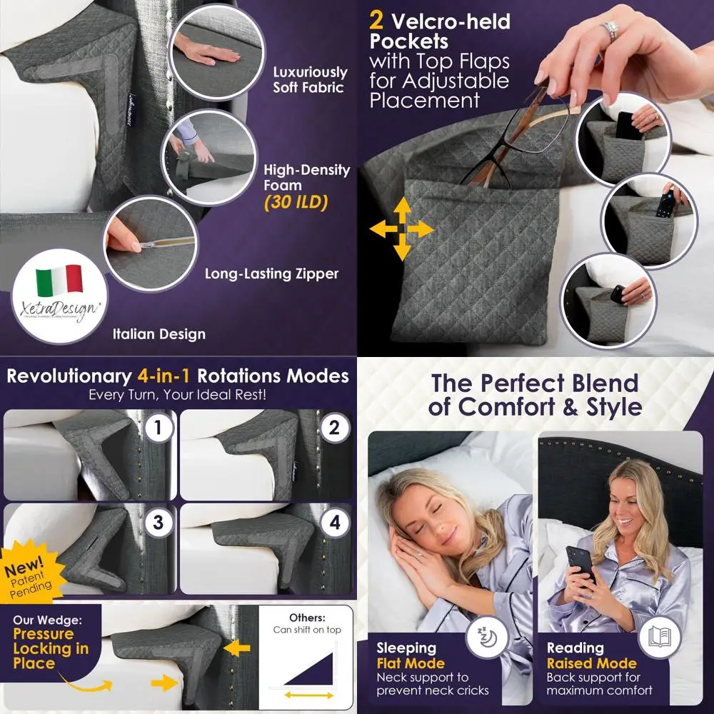 

Серая подушка с клином для кровати размера 39, наполнитель зазора изголовья 7, наполнитель треугольных зазоров для матраса, угловая опорная подушка