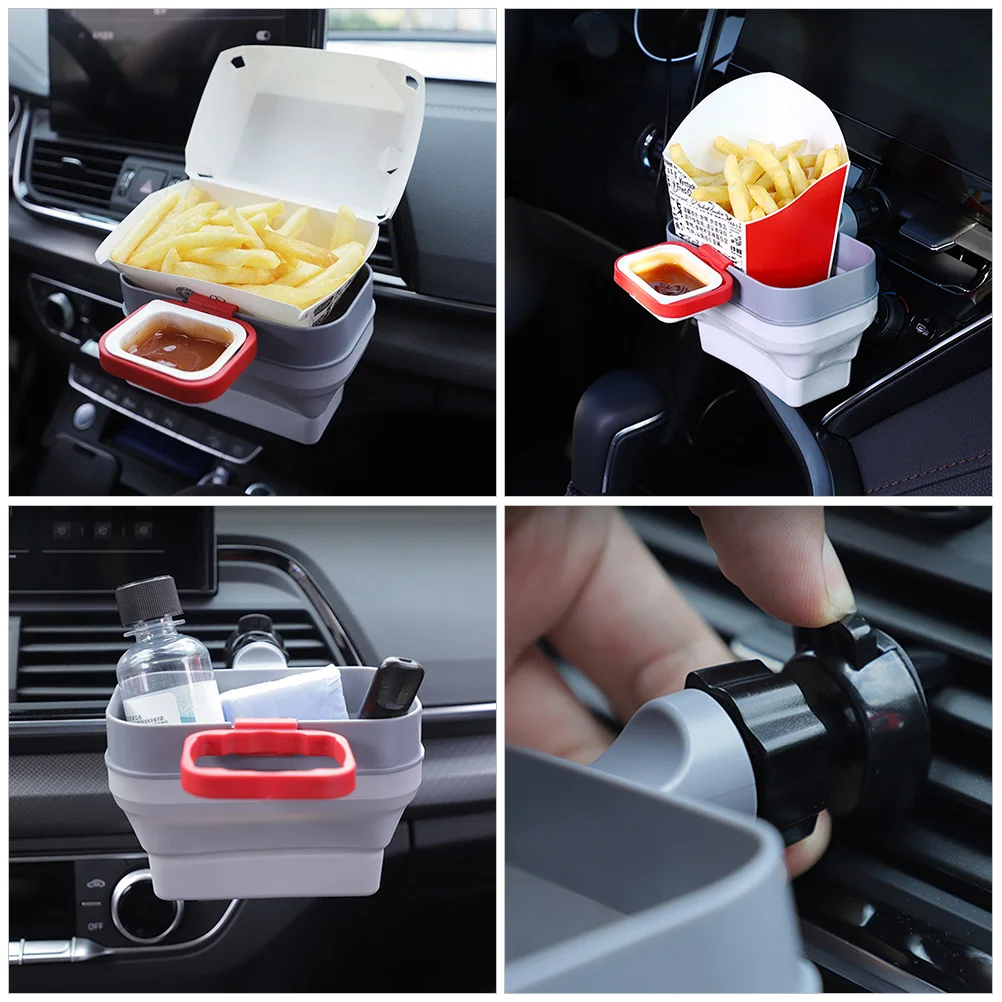 Dipping Sauce Holder French Fry Cup Car Storage Box Tomato for Air Vent Brake Ketchup