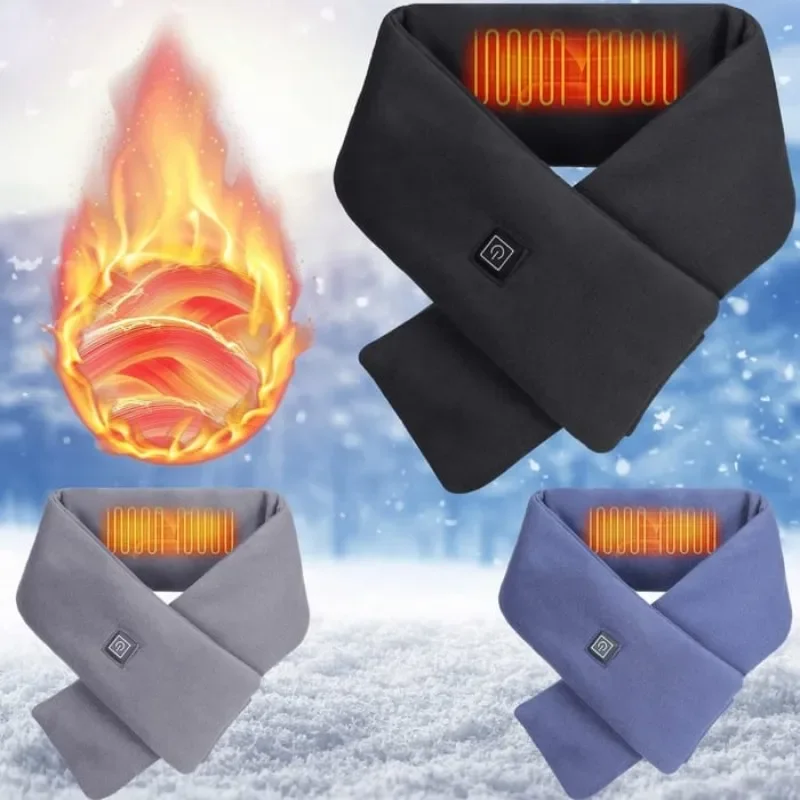 Intelligent Electric Heating Scarf  Washable  Cold-Proof Thermal Neck Wrap Warmer Men's Women's 3-Speed Adjustable Heating Scarf