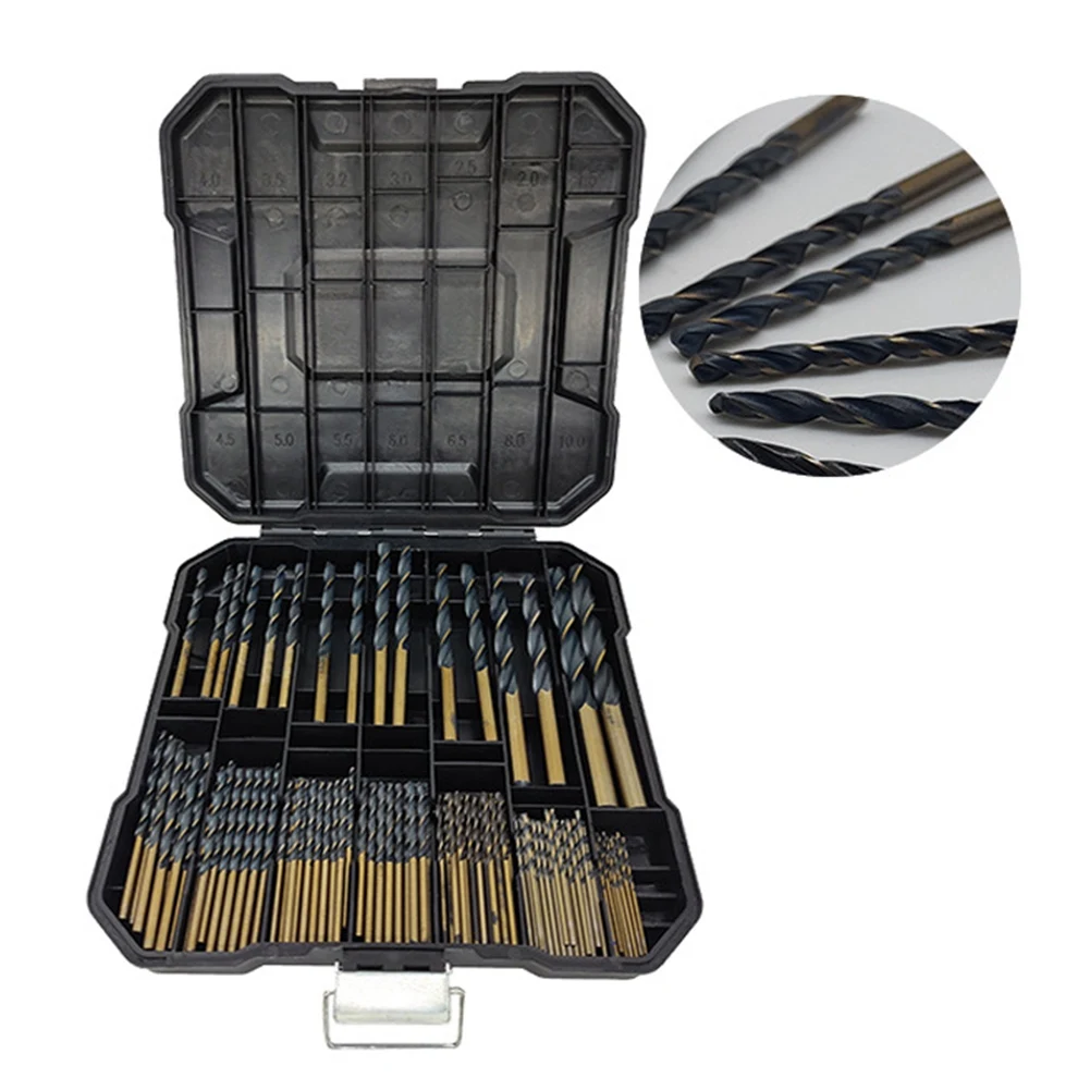 2025 트렌드 99Pcs HSS 트위스트 드릴 비트 1.5Mm-10Mm, 전동 공구 액세서리, 목재 금속 가공에 사용