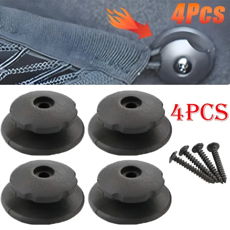 Car Rear Trunk Hooks Storage Net Clips Hook High-quality Organizer Holder with Screw Adhesive Tape Kit Auto Interior Accessories