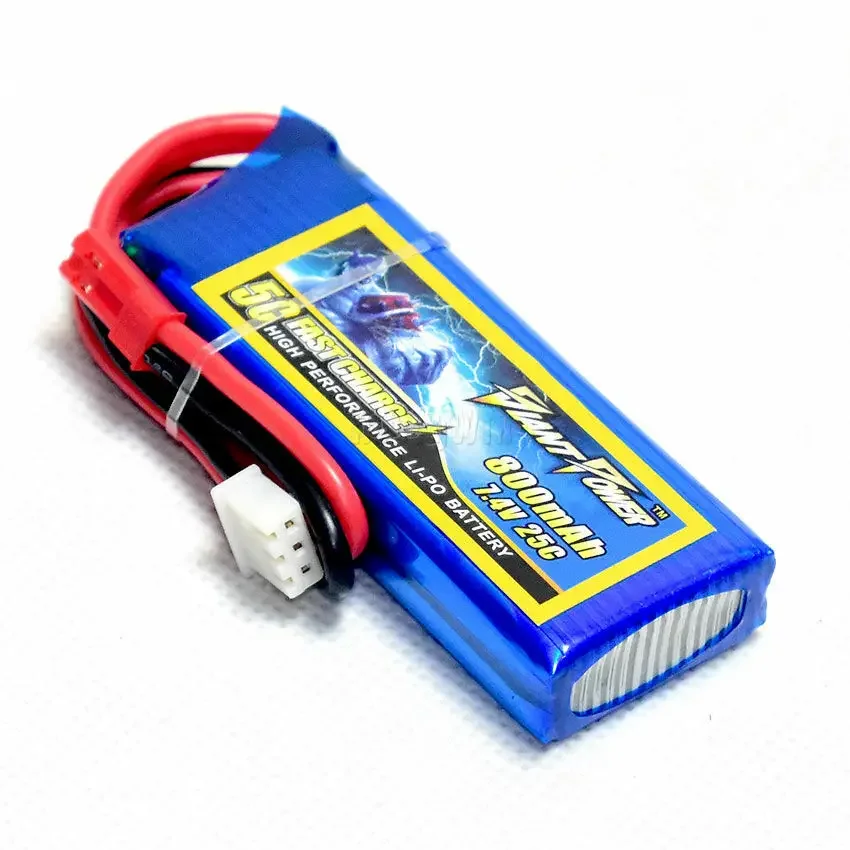 7.4V 2S 800mAh 25C LiPO Battery JST plug Burst 50C for E-Flite CX's RC Aircraft