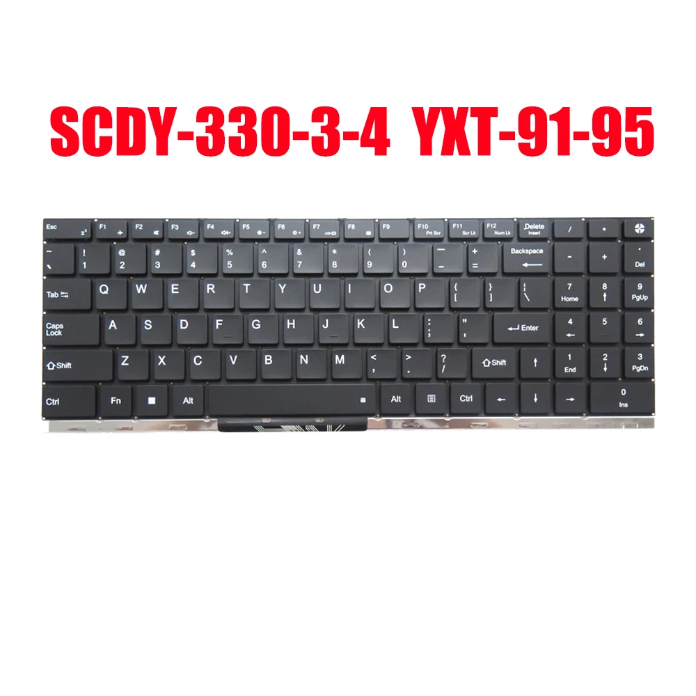 

Laptop Keyboard SCDY-330-3-4 YXT-91-95 English US Black Without Backlit New