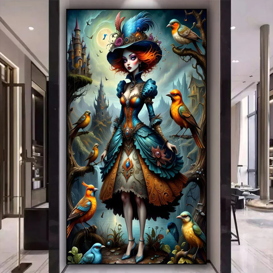

forest Birds Angel Fairy diamond painting New 2025 Full square/round Diamond mosaic set Embroidery Fantasy Large Art Home decor
