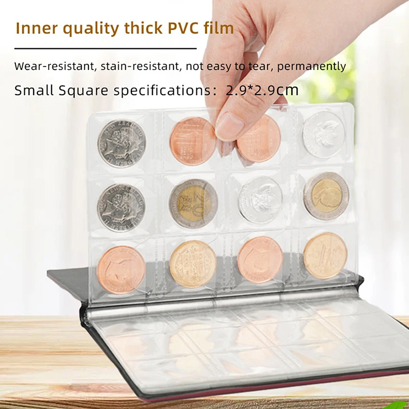 120 Pockets Coins Collector Coin Holder Albums Coin Album Book Mini Penny Coin Storage Bag Money Organizer Coin Storage Jar