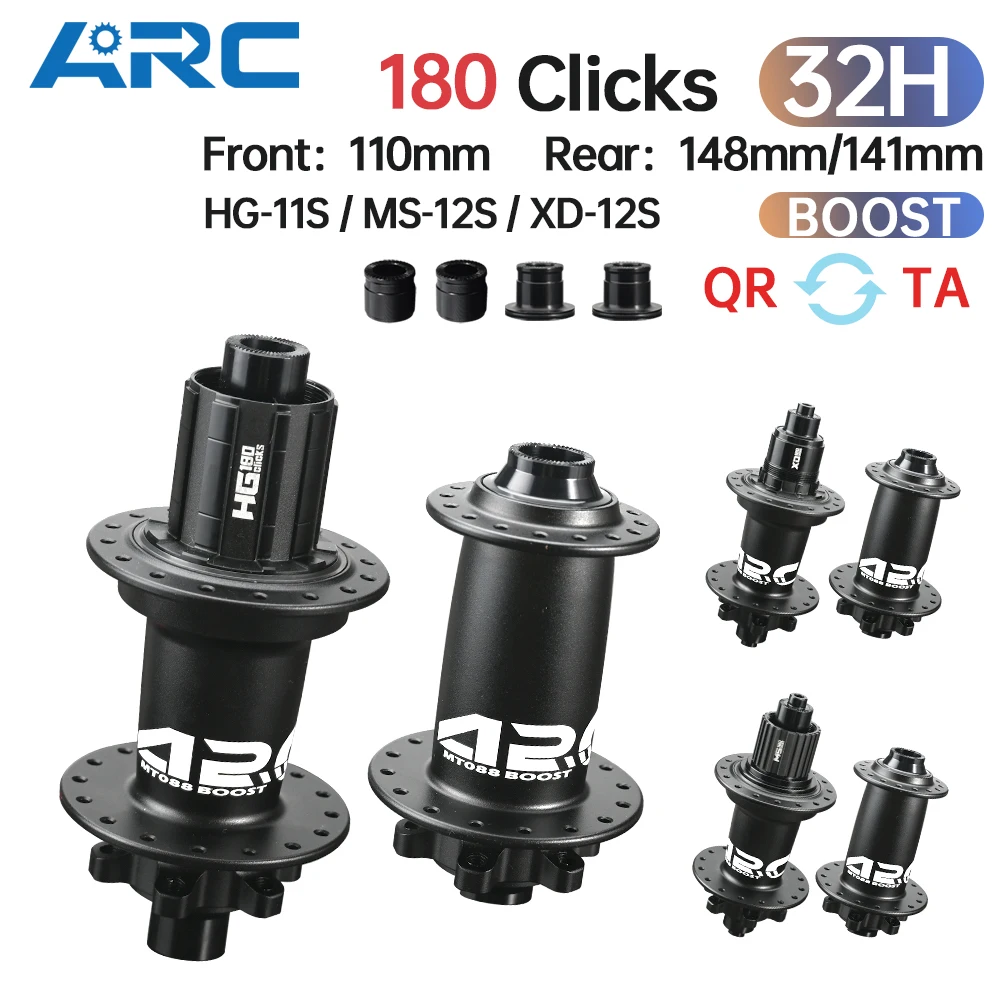 

ARC MT088 BOOST Hub 6 Pawls 180 кликов 15x110 12x148 10x141 Ступица для горного велосипеда с герметичным подшипником для HG MS XD 8 9 10 11 12 скоростей