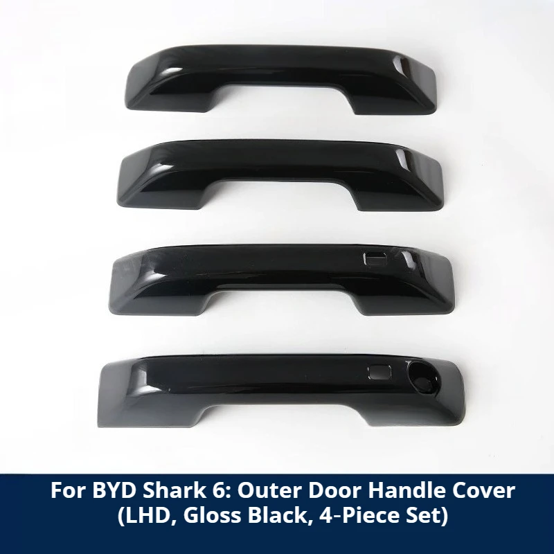 For Shark 6, ABS Material Rear Mirror Cover, Door Handle & Door Bowl Stickers, Vehicle‑Specific Exterior Modification Parts