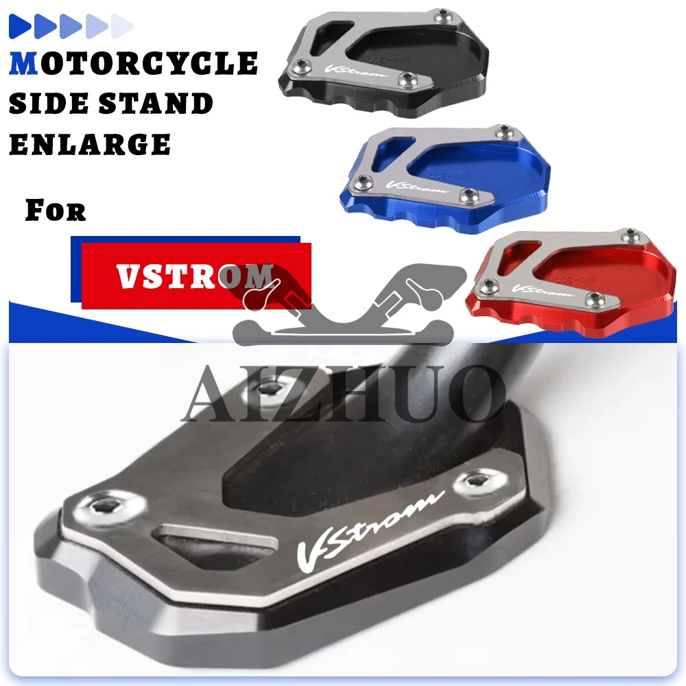 

For SUZUKI V-STROM 1050/XT 1000 XT GSX-S1000 2014-2023 2022 Foot Side Stand Enlarger Extension Kickstand Pad Plates Anti-Slip