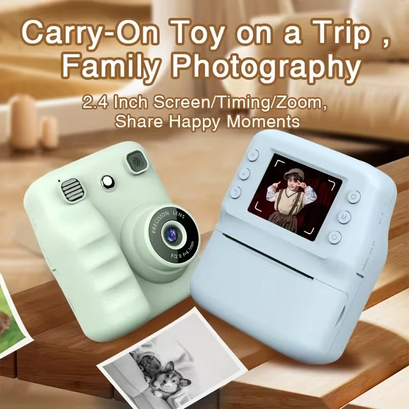New Mini Instant Photo Digital Camera for Children, New Thermal Printing Camera Toy