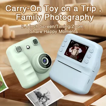 Mini Instant Photo Digital Camera for Children, New Thermal Printing Camera Toy