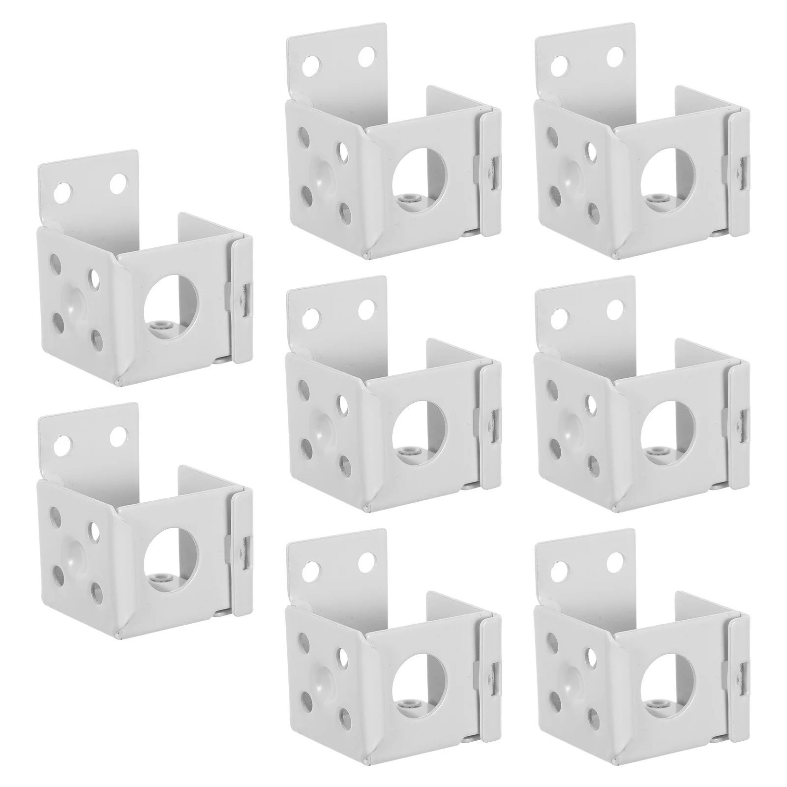 8 قطعة دعامات تثبيت الستار 1 بوصة صندوق معدني منخفض المستوى تصاعد قوس لستائر النوافذ قطع غيار الرأس #3