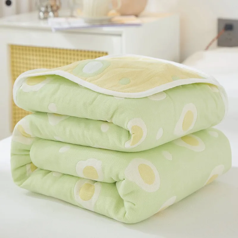 Pure Cotton 6-layer Yarn High Quality Towelling Blanket  Summer Children\'s Baby Blanket Single Double Air Conditioning Blankets