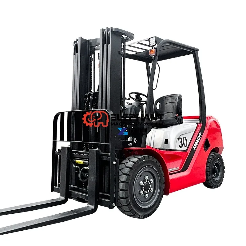 Warehouse New Four Wheel 2.5ton 3 Ton 7 Ton 10 Ton Rough All-Terrain Heavy Hydraulic Diesel Forklift for Sale