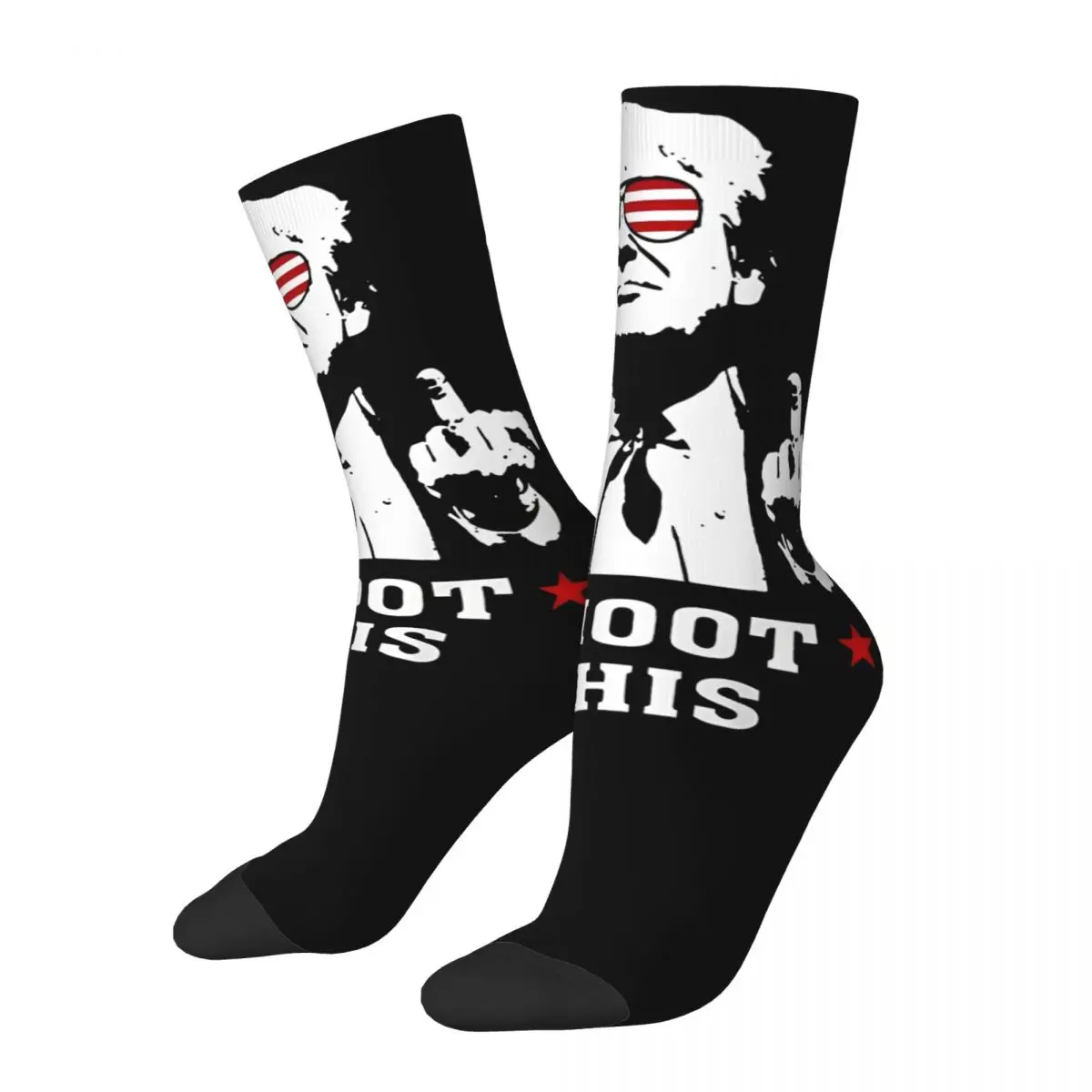 Donald Trump ateş bu orta çorap kadın erkek aksesuarları için başkan için 2024 Trump rahat ter emici ekip çorap
